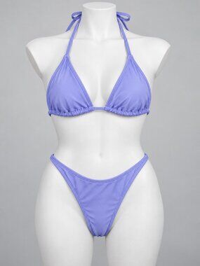 Wild Fable Lavender Triangle Halter Bikini Set Large and Small 12–14 NWT